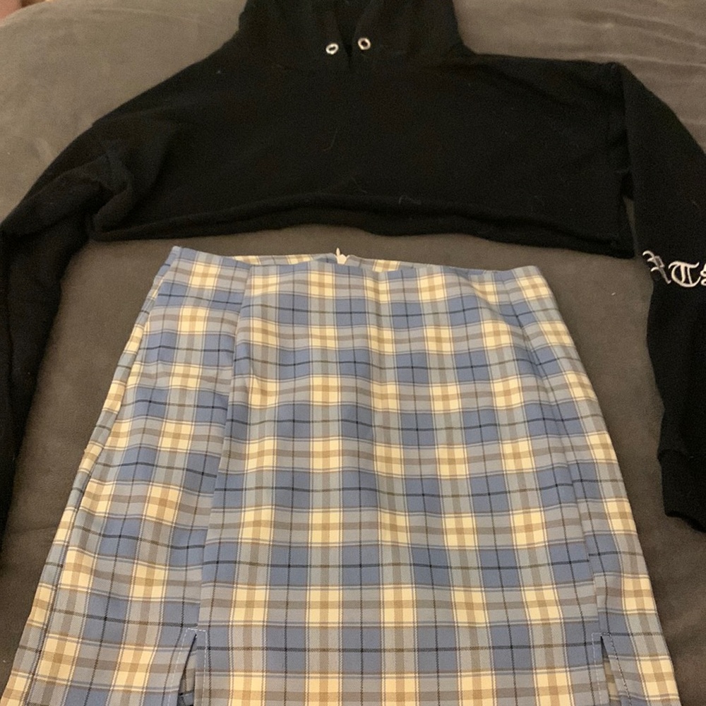 12 black shirts and one skirt